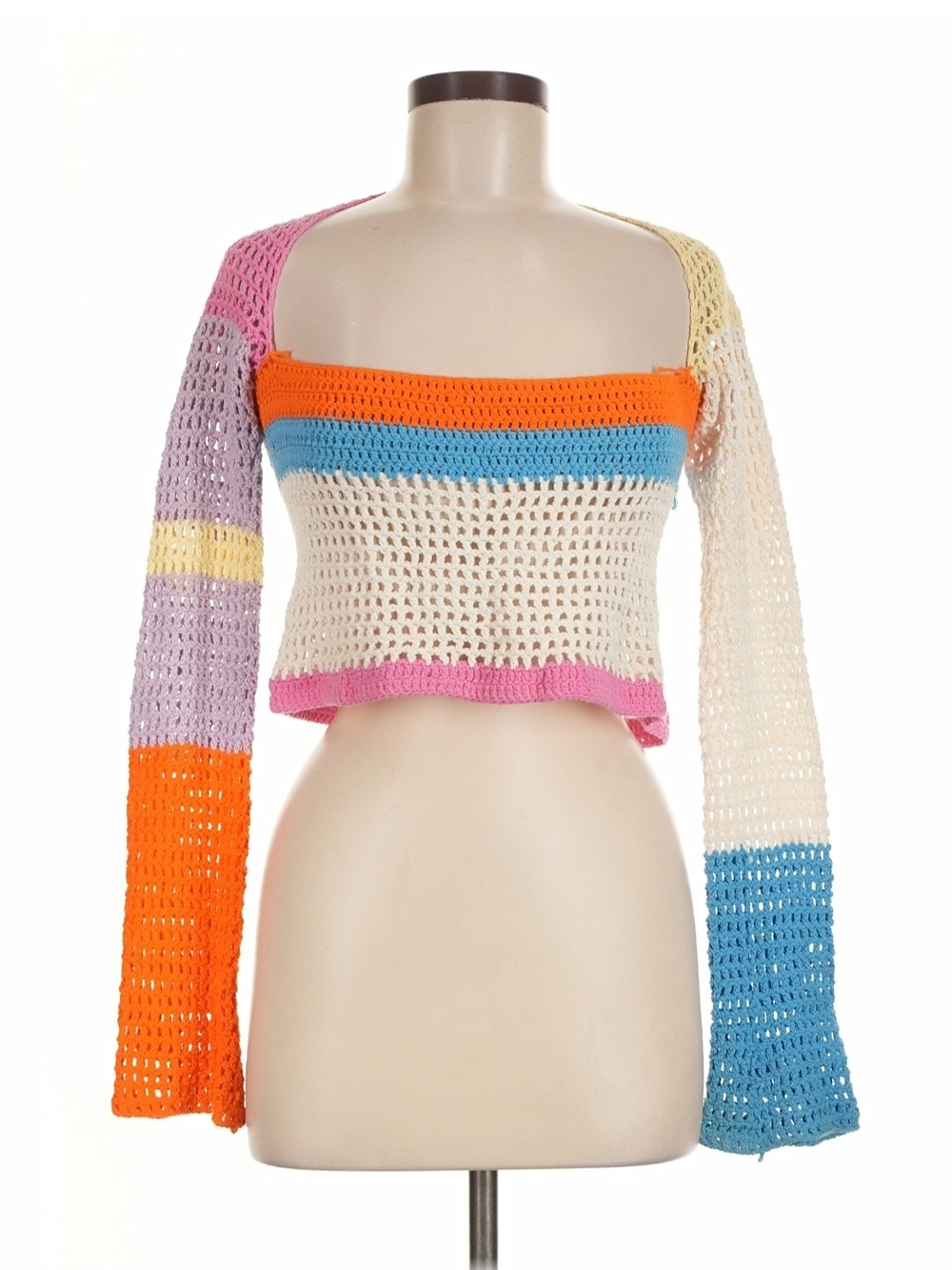 handmade Y2k  Scarlet & Sam Sleeved Powder Crochet Top